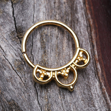 Detail View 1 of Golden Royal Goddess Bendable Twist Hoop Ring